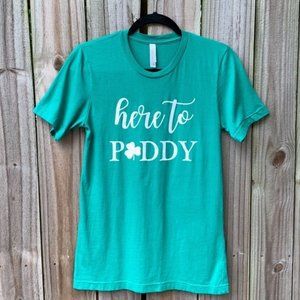 BELLA + canvas here to paddy t-Shirt st patrick's day shirt - size small